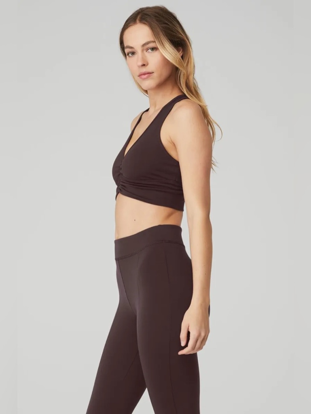 Alo Yoga Wild Thing Bra in Raisin - Picture 8 of 8